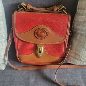 Dooney And Bourke red pebble leather crossbody